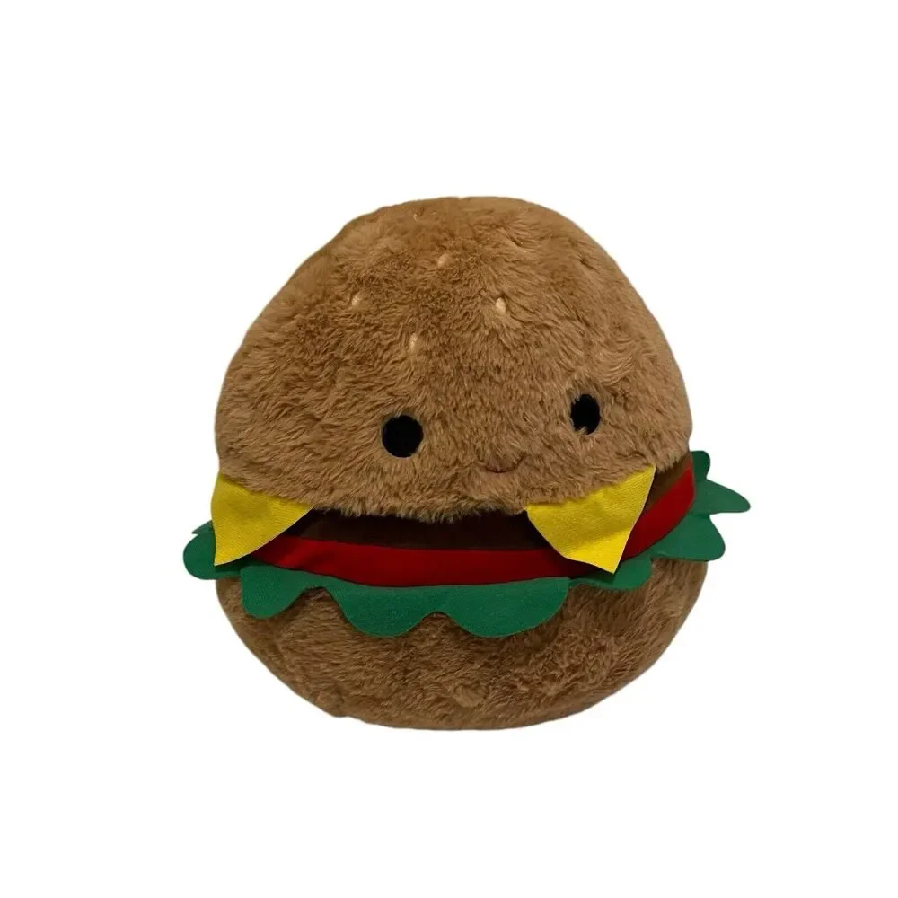 Kellytoy Fuzz A Mallows Cheeseburger Hamburger Food Plush 11